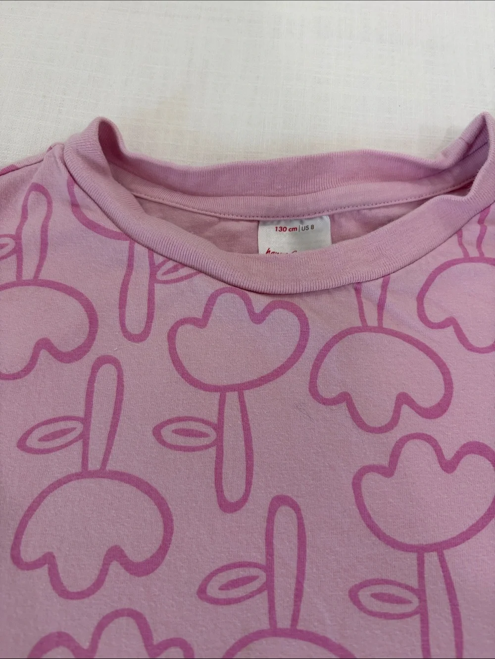 Hanna Andersson Pink Floral Top & Polka Dot Shorts Pajama Set